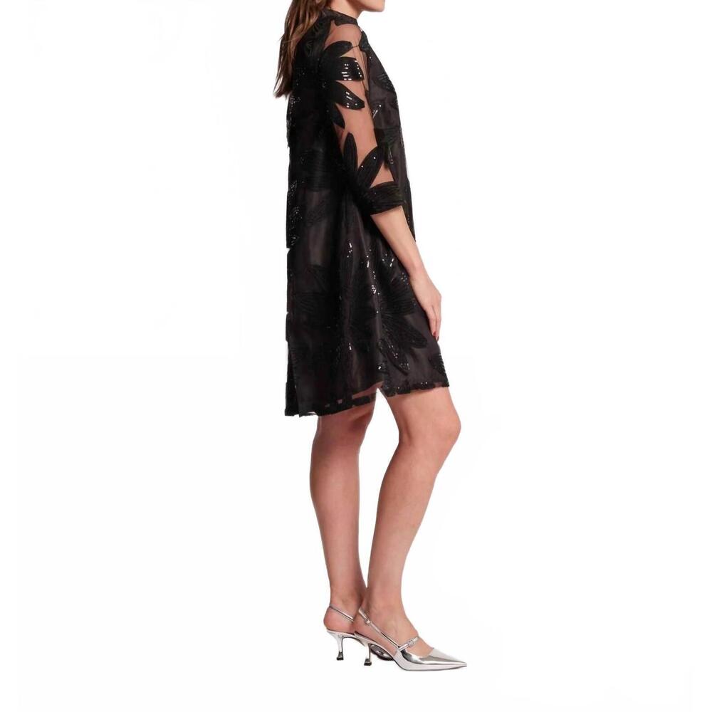 NEW FRANCES VALENTINE diplomat mini dress in black - Picture 3 of 6